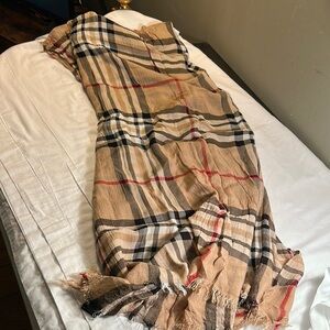 Plaid Tan and Black Home Accent Throw